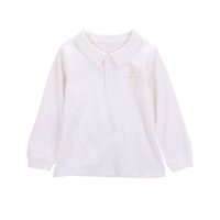 英氏Yeehoo 女宝宝春夏纯棉翻领家居打底衫 头套内衣 T恤