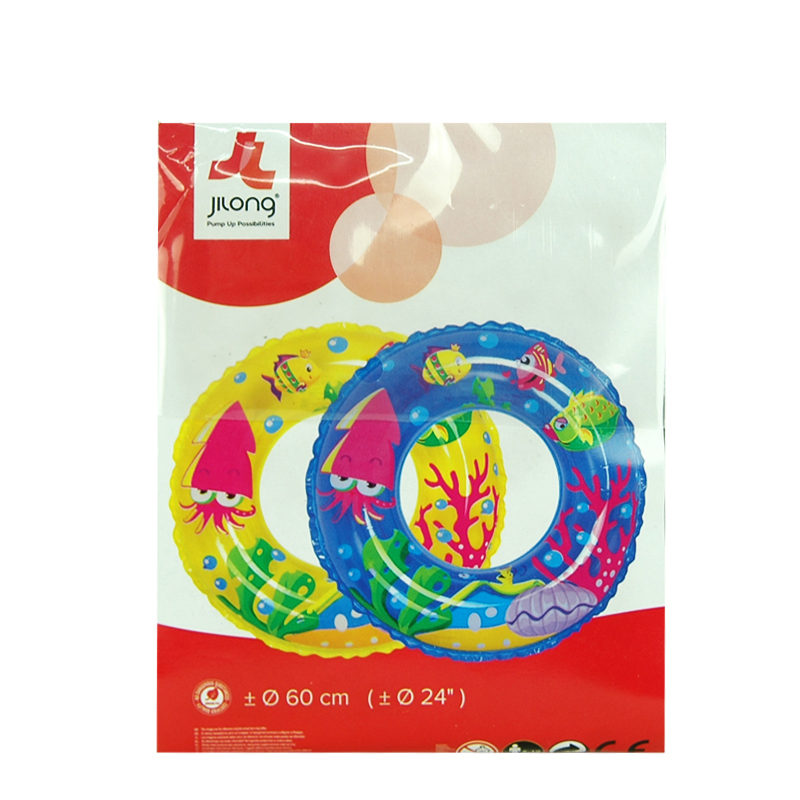 [苏宁自营]吉龙海洋世界海鱼泳圈 动物造型 儿童游泳圈 浮圈腋下圈 047021-黄