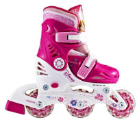 迪士尼风驰可调旱冰鞋DC2016-D粉红25-28 S