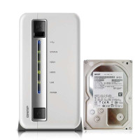 威联通(QNAP) TS-212P NAS两盘位网络存储 含3T日立NAS专用盘 1.6GHz 512MB DDR3 U