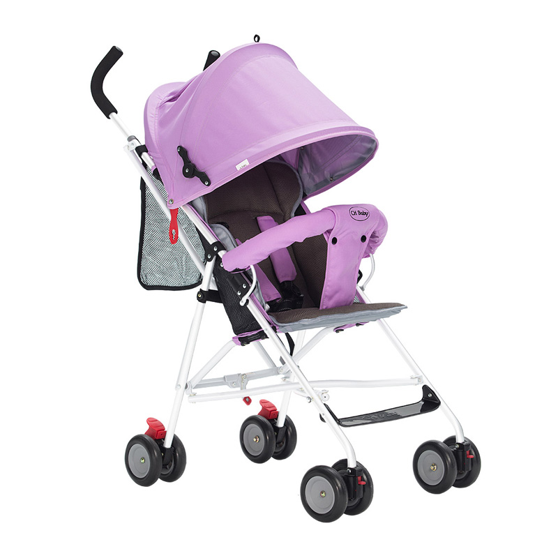 CHBABY晨辉轻便可折叠铝管全蓬透气婴儿手推车四轮避震伞车301E铝管 紫色