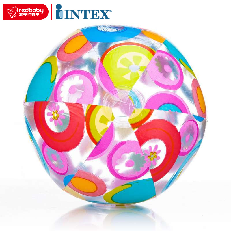 [苏宁红孩子]INTEX 流行组海滩球 59040-3 圆圈款 儿童戏水球 充气水球 水上玩具