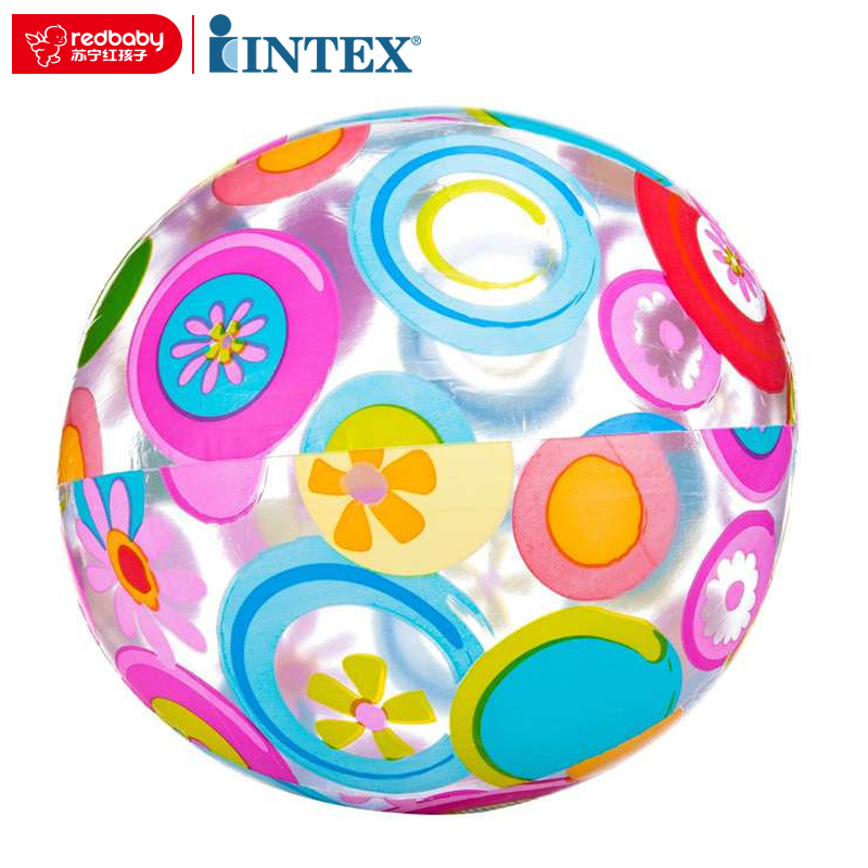 [苏宁红孩子]INTEX 流行组海滩球 59040-3 圆圈款 儿童戏水球 充气水球 水上玩具