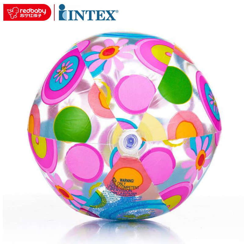 [苏宁红孩子]INTEX 流行组海滩球 59040-3 圆圈款 儿童戏水球 充气水球 水上玩具