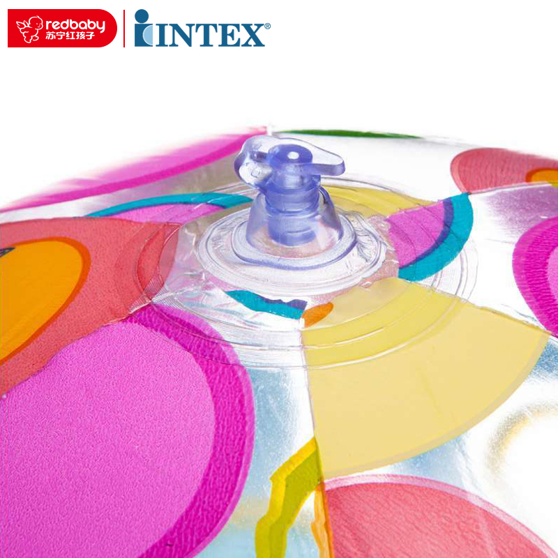 [苏宁红孩子]INTEX 流行组海滩球 59040-3 圆圈款 儿童戏水球 充气水球 水上玩具