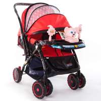 爱尔宝贝多功能婴儿车 儿童推车A806红色