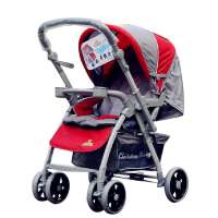 黄金宝贝轻便婴儿车 儿童推车T102红灰色