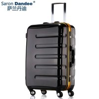 萨兰丹迪SaronDandee拉杆箱ABS+PC高端铝框箱海关密码锁拉杆箱万向轮旅行箱色MD001