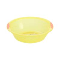 嘟迪 椭圆型防滑小脸盆(透明)黄色