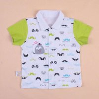 婴倍爱 夏季童装夏季新款男童天然环保短袖衬衫 儿童衬衫 C400