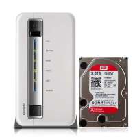 威联通(QNAP) TS-212P 组合优惠套装 NAS两盘位网络存储 3TB红盘 已安装WD西部数据