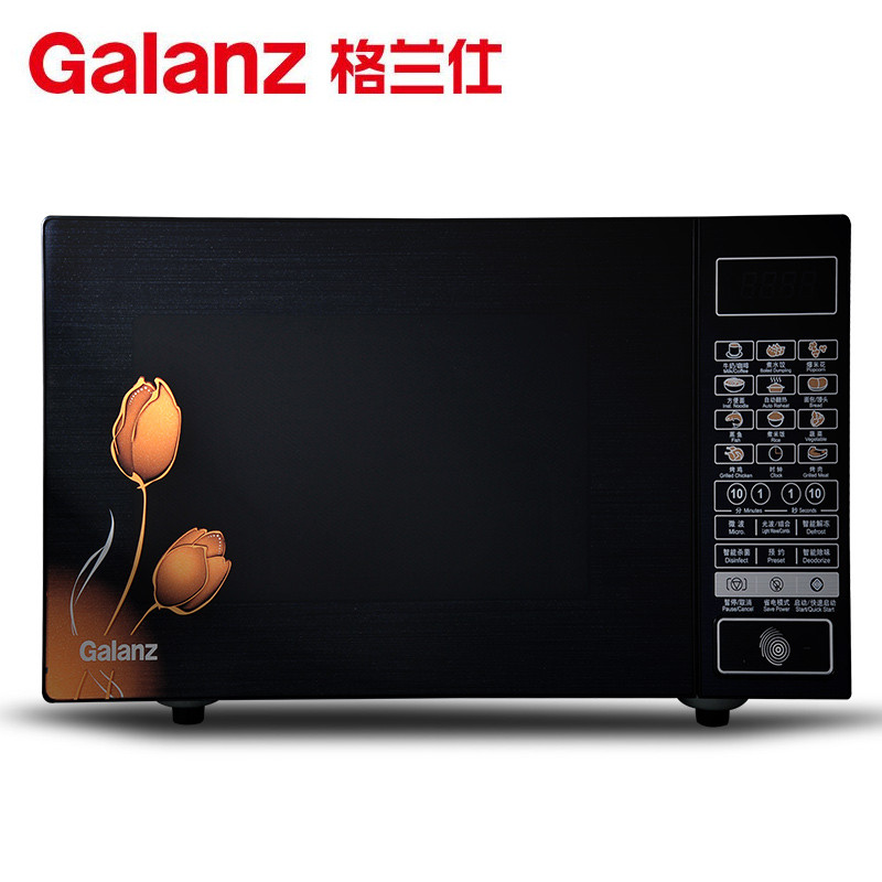 格兰仕（Galanz）微波炉 HC-83303FB 微电脑式 智能控制 平板 按门式 左开门 光波烧烤 蒸汽QQ 23L高清大图