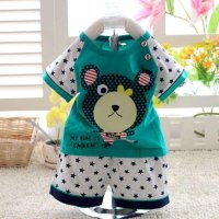 五星小熊儿童短袖套装