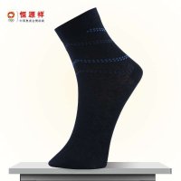 恒源祥薄款袜子男士 纯棉运动短袜 抗菌防臭精梳棉商务男袜 4双装新品 AK4727