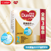 [苏宁红孩子]多美滋(Dumex)精 确盈养心护2段(6-12个月)较大婴儿配方奶粉400g*3 三联包 全进口奶源