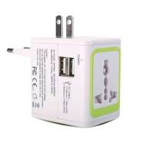 BOEO百亿 QT-01 万能插座 全球通用转换插头 带二USB充电插口 电源插座 旅游必备品