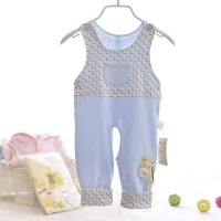 童泰春装新品 婴儿夹里双层背带裤 宝宝纯棉双层背带裤