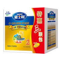 雅士利(Yashily)a金装较大婴儿配方奶粉2段(6-12个月)特惠三联包1200g 进口奶源