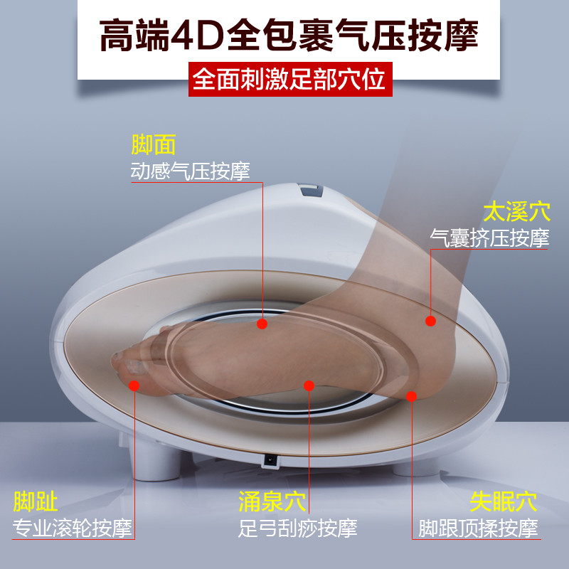 盟迪奥(Mondial)足疗机 50030 电加热疗法足部脚底气囊按摩器 振动揉顶刮痧滚揉足疗仪 恒温热敷美足宝 按摩仪高清大图