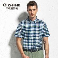 千纸鹤男装 男士商务修身百搭T恤 潮流双丝光棉短袖T恤 187