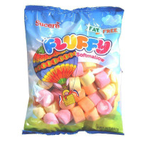 Sucere牌 大心形甜瓜味什色棉花糖 250g/袋