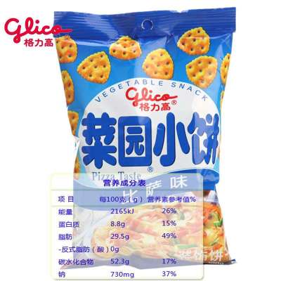 格力高 菜园小饼 装饰饼干 葱辣味 80g/袋