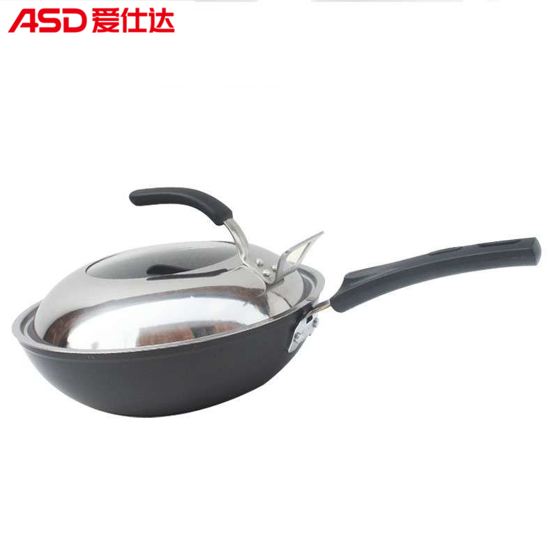爱仕达(ASD) 30CM陶瓷钻晶少油烟不粘锅炒菜锅炒锅锅具JXZ8330E