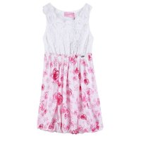 龙太子童装 女童连衣裙夏装2014新款 中大童女童印花休闲连衣裙子LTR3244098