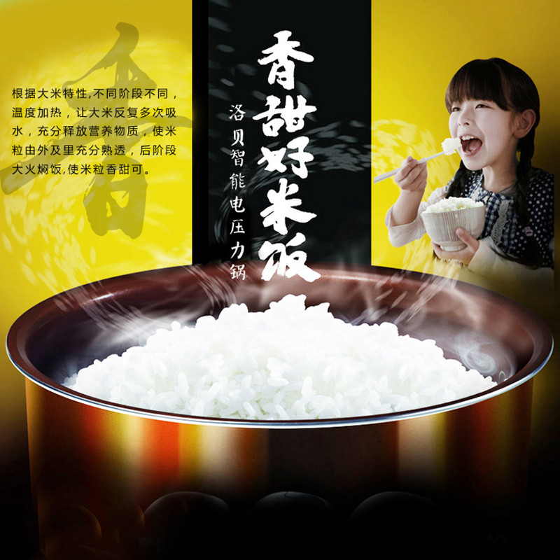 LUBY/洛贝阿迪锅Y50-90WK1智能电压力锅 多功能预约定时电高压锅 5L正品双胆包邮 电压力煲 压力电饭锅/煲