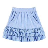 龙太子童装 2014夏装新款女童短裙半身裙 儿童休闲纯色百褶短裙潮LFR3240047