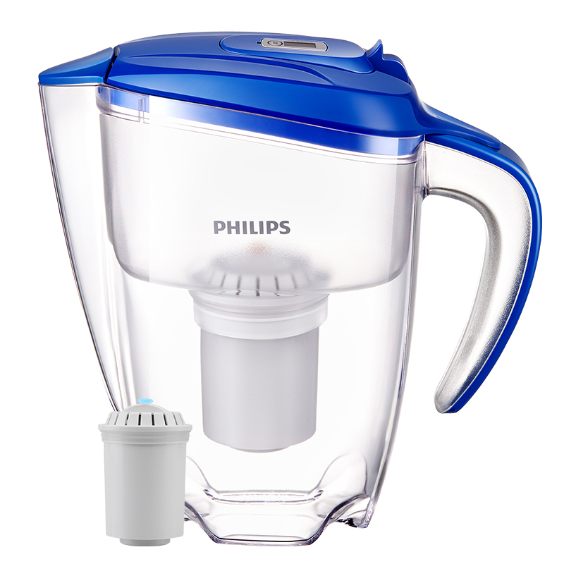 飞利浦 Philips 家用净水器 WP2804净水壶 滤水壶 自来水滤水器 高精度复合滤芯 自配一芯