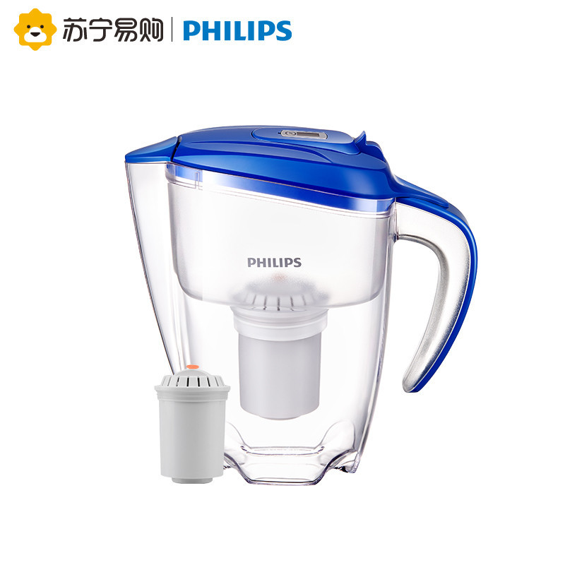 飞利浦 Philips 家用净水器 WP2804净水壶 滤水壶 自来水滤水器 高精度复合滤芯 自配一芯