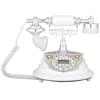 佳话坊(JIAHUA)9098A 时尚创意欧式仿古电话机 家用复古来电显示白色商务工艺电话座机