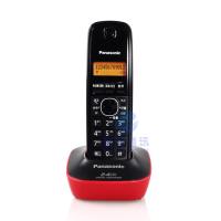 松下 电话机 KX-TG12CN-1 数字无绳电话 无线单机家用子母机 靓丽红单主机
