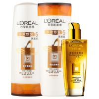 欧莱雅(L'OREAL)多效修复洗护套装(洗发露400ml+润发乳400ml+奇焕润发精油100ml)