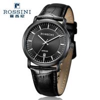 ROSSINI罗西尼进口石英机芯男表新款皮带男士手表5613B04B