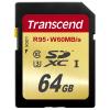 创见(Transcend)64G(UHS-IU3)SDXC存储卡读95M/S 写60M/S