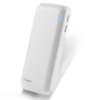 Cager/卡格尔 智能移动电源 超大容量 仿真皮充电宝 B16九周年黄金版 12000毫安 双USB 白色