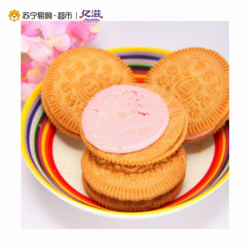 奥利奥 金装夹心饼干(草莓味)106g/盒