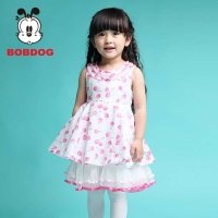 巴布豆BOBDOG韩版连衣裙童装春夏装2014新款儿童裙子女童连衣裙宝宝中小童公主裙