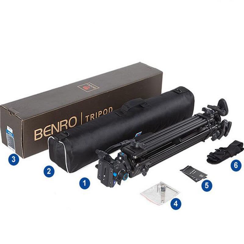 BENRO 百诺 C383TH8 碳纤维摄像/摄影两用及拍鸟系列H云台套装三角架 旋钮式三脚架套装 折合高度704mm图片