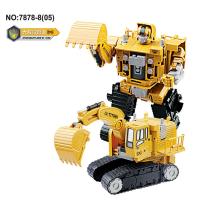 得意小子7878-8(05)无敌铁臂王变形战神超变金刚合金工程车大力神儿童男孩玩具精刚合体机器人