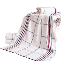 洁丽雅纯棉条纹柔软吸水性强浴巾6918