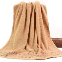 洁丽雅纯棉加大加厚深色柔软舒适浴巾8124