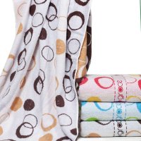 洁丽雅纯棉无捻特柔护肤浴巾提花舒适8705