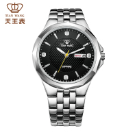 天王(TIANWANG)新品热卖 钨钢表圈石英表 商务休闲情侣时装男表GS3755S/DD