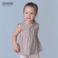 贝贝王国(PEPEVEGA)圆点收腰连衣裙贝贝王国(PEPEVEGA2014夏装新款吊带裙连衣裙宝宝童婴儿淑女圆点背心裙