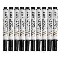 得力6807 白板笔 10支装 黑色