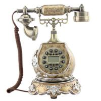 佳话坊 9055D复古电话机 韩式田园风格 立体工艺仿古浮花宴