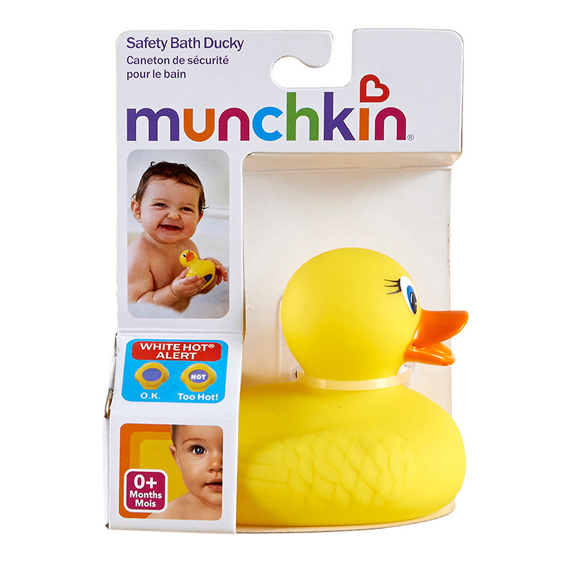 美国munchkin麦肯齐满趣健宝宝洗澡感温变色小黄鸭儿童小玩具